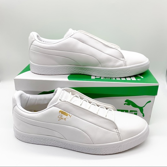 white leather puma clyde